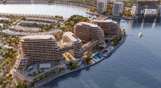 3 Schlafzimmer Penthouse zum zum Verkauf in Mina Al Arab, Ras Al Khaimah - QDM_Ariel view Dusk. jpeg 3 Schlafzimmer Penthouse zum zum Verkauf in Mina Al Arab, Ras Al Khaimah - QDM_Ariel view Dusk. jpeg