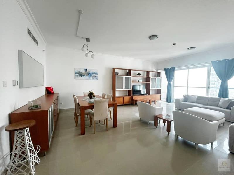 High-Floor 3BR | Furnished | Community View