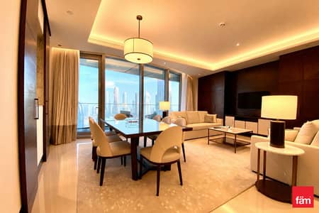 3 Bedroom Apartment for Rent in Downtown Dubai, Dubai - Luxurious apt with serviced amenities | Burj View