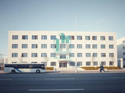 Labour Camp zum zur Miete in Industrial Area, Sharjah - Realistic_exterior_view_of_a_safe_non_violent_industrial_worker_dormitory_complex_similar_in_architectural_style_to_a_modern_institutional_building_a_large_white_rectangular_4_story_building_with_repeating_windows_fl. jpeg