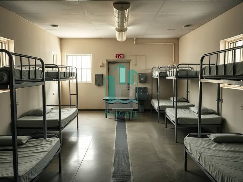 4 A_realistic_interior_photo_of_a_shared_dormitory_bedroom_designed_for_a_labor_camp_showing_6_person_occupancy. _The_room_is_spacious_institutional_and_sparse_six_single_metal_bunk_beds_arranged_in_two_rows_of_three_wi. jpeg