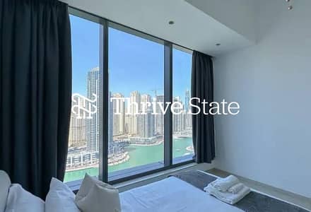 1 Bedroom Apartment for Rent in Dubai Marina, Dubai - Full Marina View | Furnished | Multiple Cheques