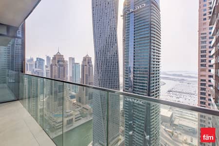 2 Bedroom Flat for Rent in Dubai Marina, Dubai - Corner Unit | Partial Marina View | Available July