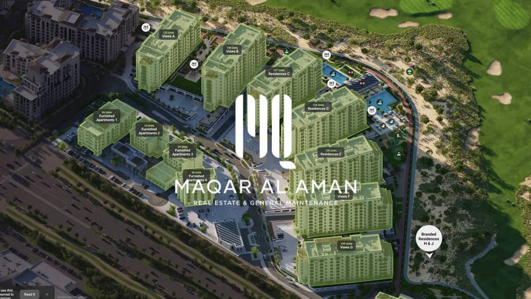 4 Ariel view Community - Ansam Yas golf collection. png