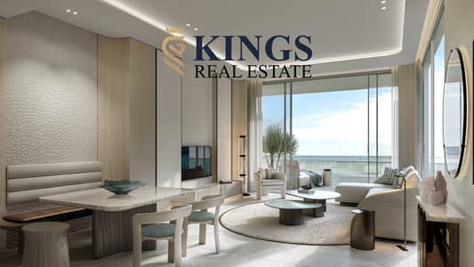2 Bedroom Apartment for Sale in Al Marjan Island, Ras Al Khaimah - Living Room View. jpg