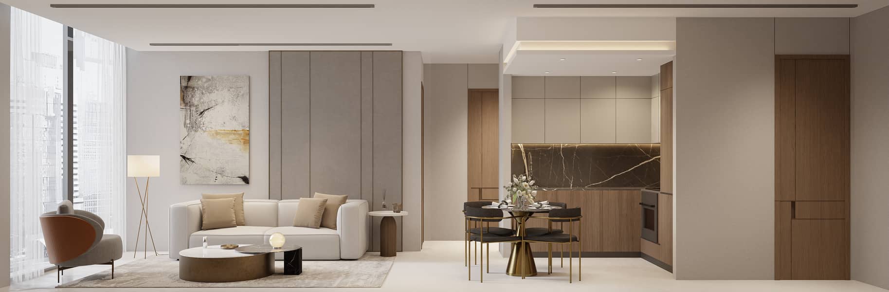 7 1BHK-Living and Kicten V2-R2. jpg