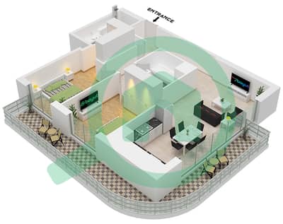 Beachgate by Address - 2 Bedroom Apartment Type/unit 3M / UNIT 09 FLOOR 02-19 Floor plan