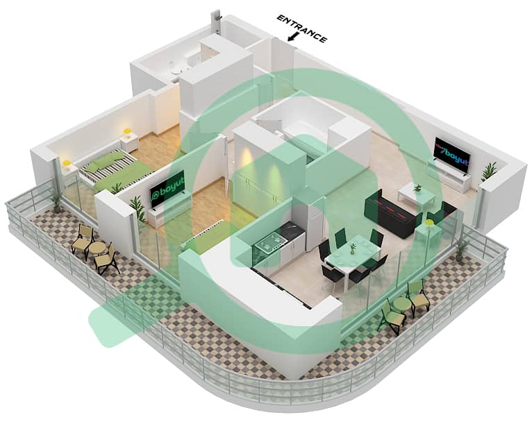 Beachgate by Address - 2 Bedroom Apartment Type/unit 3M / UNIT 09 FLOOR 02-19 Floor plan interactive3D