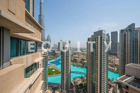 2 Bedroom Flat for Sale in Downtown Dubai, Dubai - Burj Khalifa and Fountain Views | Study | VOT