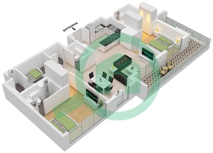Crest Grande - 2 Bedroom Apartment Type H Floor plan Crest Grande - 2 Bedroom Apartment Type H Floor plan