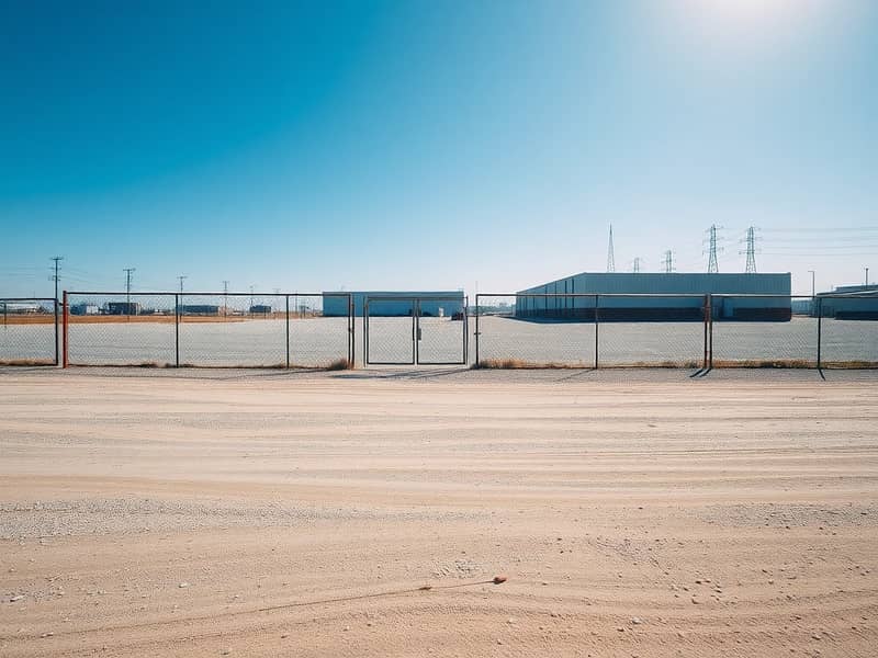 An_empty_industrial_lot_warehouse_yard_ground_level_wide_angle_photo_style. _Large_flat_gravel_and_dirt_surface_with_subtle_tire_marks_and_scattered_small_stones_beige_dusty_texture. _Perimeter_chain_link_fence_enclosi. jpeg An_empty_industrial_lot_warehouse_yard_ground_level_wide_angle_photo_style. _Large_flat_gravel_and_dirt_surface_with_subtle_tire_marks_and_scattered_small_stones_beige_dusty_texture. _Perimeter_chain_link_fence_enclosi. jpeg