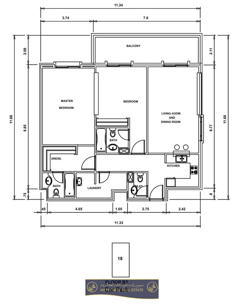 15 Layout 2BR B1003 Plaza Residences II JVC. jpeg