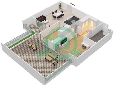 DEC Tower 2 - 2 Bedroom Apartment Type 05 Floor plan