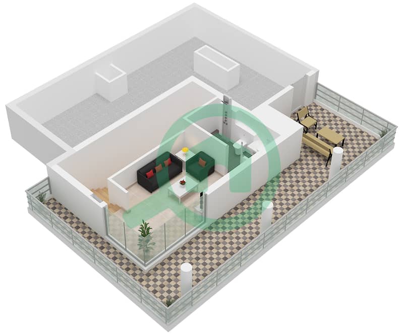 Floor Second Golf Lane - 4 Bedroom Villa Type AVA-MIRROR Floor plan Floor Second interactive3D