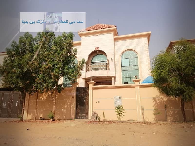 Villa for rent, distinctive design, the most luxurious villa in Ajman, personal finishing, near Sheikh Ammar Street and Hajar Mosque
