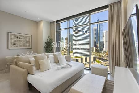 1 Schlafzimmer Wohnung zum zur Miete in Business Bay, Dubai - Wohnung in Business Bay，Peninsula，Peninsula Five, 1 schlafzimmer, 120000 AED - 15621335
