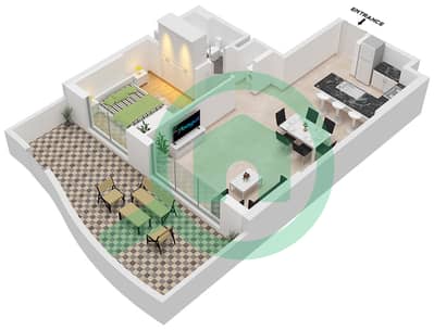 Bay Residences - 1 Bedroom Apartment Type/unit 1 / UNIT 3-5 FLOOR 1 Floor plan Bay Residences - 1 Bedroom Apartment Type/unit 1 / UNIT 3-5 FLOOR 1 Floor plan
