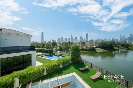 5 Bedroom Villa for Sale in Jumeirah Islands, Dubai - Lake and Skyline View Fully Extended