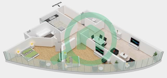 Orient Towers - 2 Bedroom Apartment Type/unit A1 / UNIT 4 FLOOR 13 Floor plan