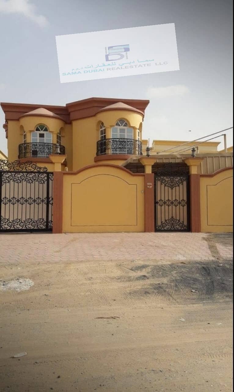 Villa for rent in Ajman, Al Mwaihat area, very spacious and quiet area, super lux finishing with air conditioners
