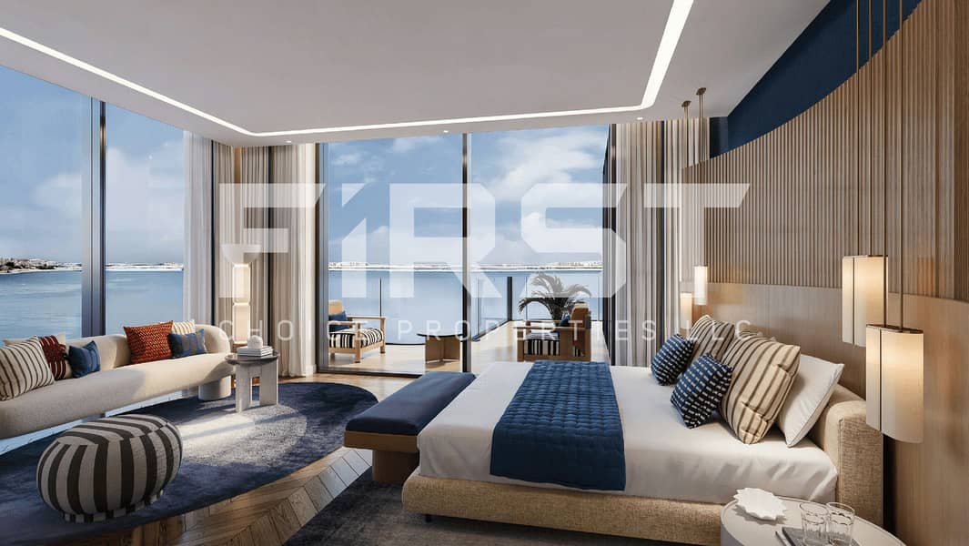 9 Modern open kitchen with marble countertops, built-in premium appliances, and a minimalist design ideal for luxury living in Reem Island residence. jpg