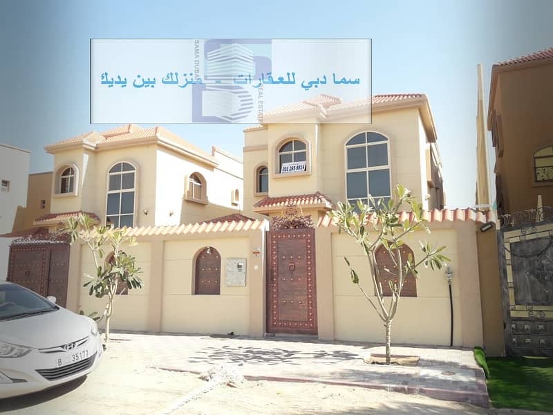 Villa for rent, distinctive design, the most luxurious villa in Ajman, personal finishing, near Sheikh Ammar Street