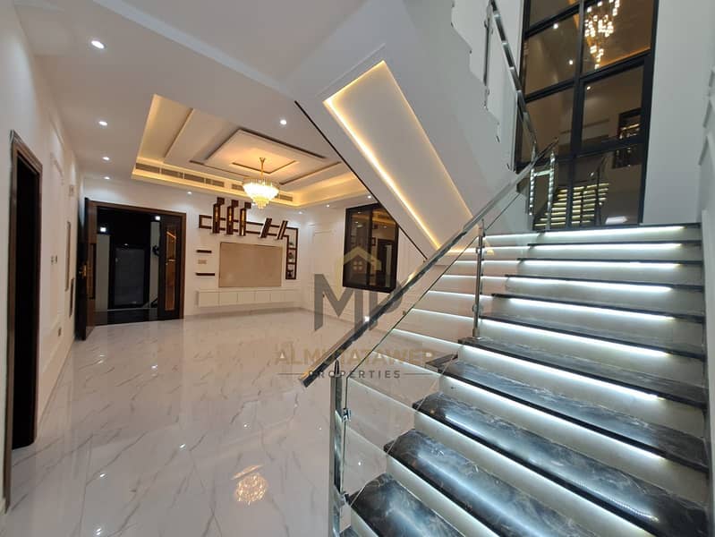Villa for sale | ajman| al bahia area | 5 master rooms, majlis, hall, maid room| freehold | the price included water, electricity, and central A\C. - More