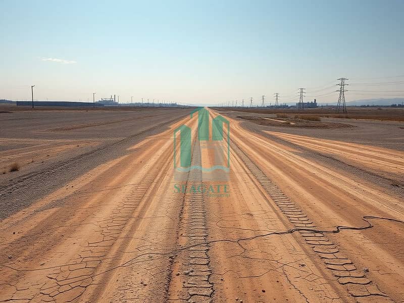 2 Ultra_wide_expansive_empty_industrial_land_scene_huge_lot_with_cracked_compacted_dirt_and_gravel_long_perspective_road_curving_into_distance_sparse_weeds_no_people_no_vehicles_realistic_daylight_photography_high_reso. jpeg