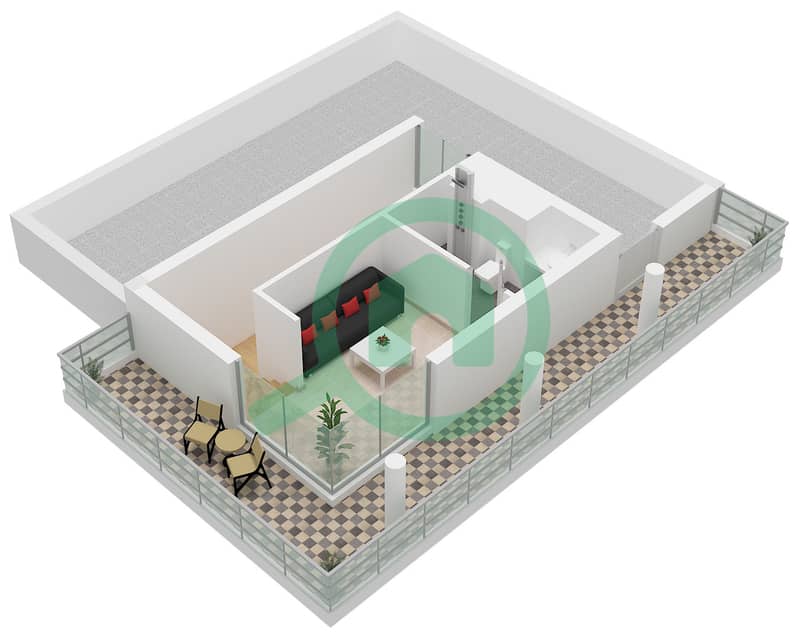 Floor Second Rivera - 4 Slaapkamers Villa Type LOTUS A Plattegrond Floor Second interactive3D