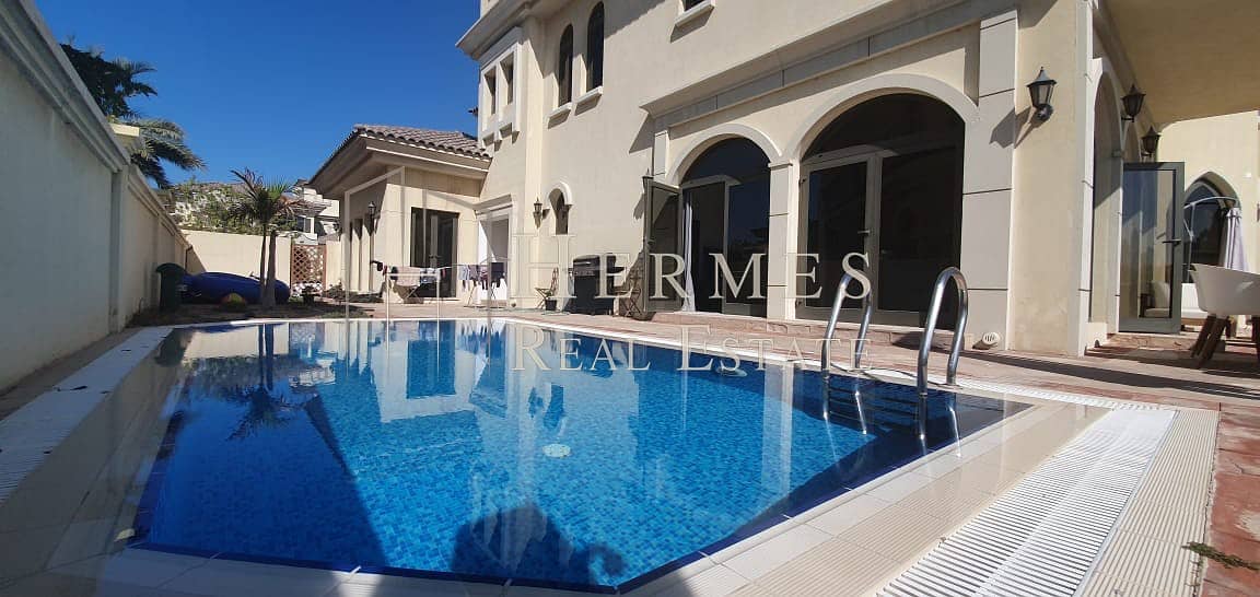 4 Br. Villa for Rent | Garden Homes Palm Jumeirah | Pool | Water View | Upgraded