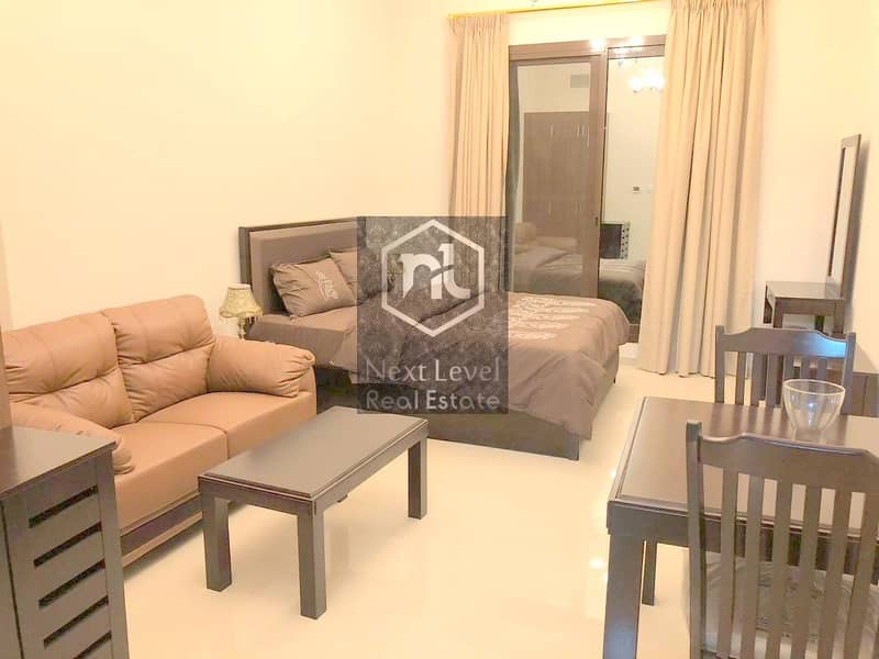 LOVELY FURNISHED STUDIO WITH PLEASANT VIEW FROM BALCONY