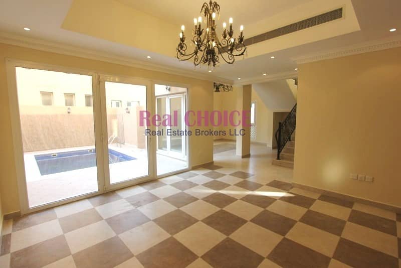 Specious semi independent 4 bedroom with private pool villa available in mirdif
