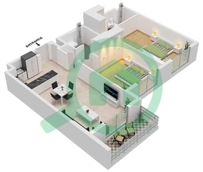 The Mayfair - Plano de planta de 2 habitaciones Apartamento Tipo J(M)