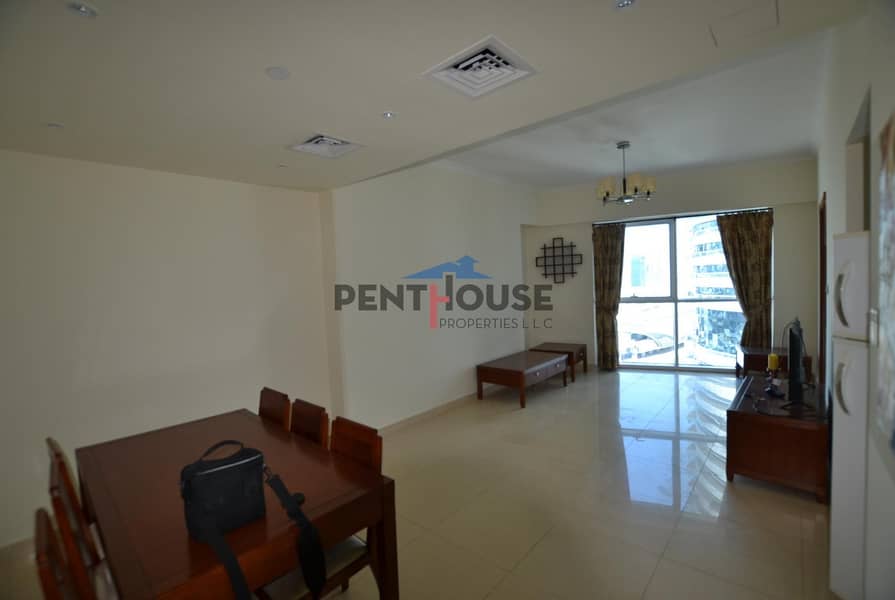 Partly Furnished 1BR |Near Metro| SZR/Marina View|