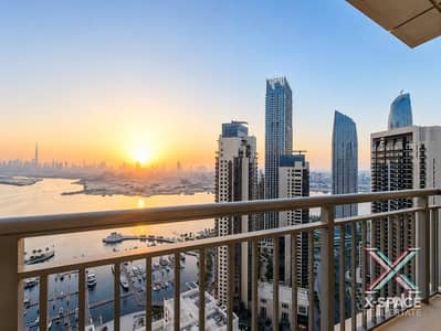 3 Bedroom Flat for Rent in Dubai Creek Harbour, Dubai - Evening Skyline & Sunset Views / Semi Furnished 3 Bedroom Flat for Rent in Dubai Creek Harbour, Dubai - Evening Skyline & Sunset Views / Semi Furnished