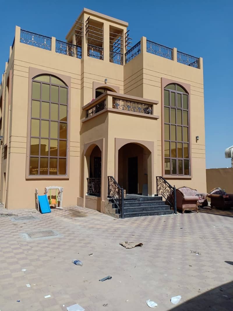 For rent excellent villa in Ajman close to services and facilities and near the mosque, Super Deluxe finishes