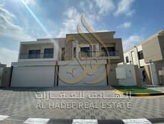 فيلا مودرن للإيجار السنوي في منطقة الحوشي الشارقة | مساحة 6000 قدم | طابقين | تكييف وغاز مركزي | 4 غرف ماستر + غرفة ماستر أرضي | مجلسين ومطبخين | دفعا