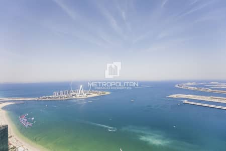 2 Bedroom Apartment for Rent in Jumeirah Beach Residence (JBR), Dubai - Fully Furnished | Full Sea View| High Floor 2 Bedroom Apartment for Rent in Jumeirah Beach Residence (JBR), Dubai - Fully Furnished | Full Sea View| High Floor