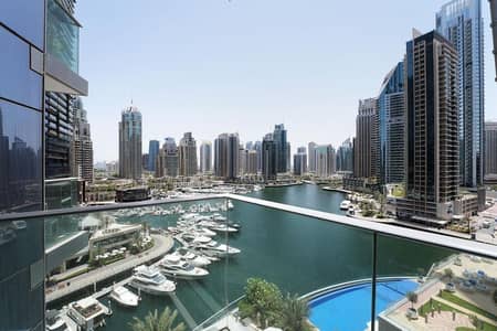2 Bedroom Apartment for Rent in Dubai Marina, Dubai - Full Marina View | High Floor 2BR | Unfurnished