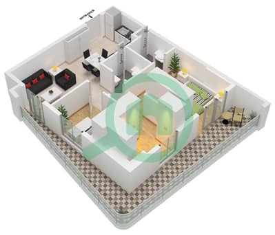 المخططات الطابقية لتصميم النموذج / الوحدة 01 / UNIT 11,13 FLOOR 1-9 شقة 1 غرفة نوم - ييغو 26
