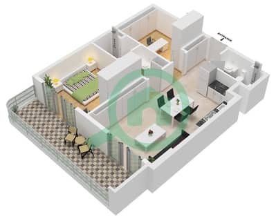 المخططات الطابقية لتصميم النموذج / الوحدة 04 / UNIT 09 FLOOR 2-10 شقة 1 غرفة نوم - ييغو 26