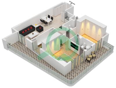 المخططات الطابقية لتصميم النموذج / الوحدة 5 / UNIT 05,07 FLOOR 2-10 شقة 1 غرفة نوم - ييغو 26