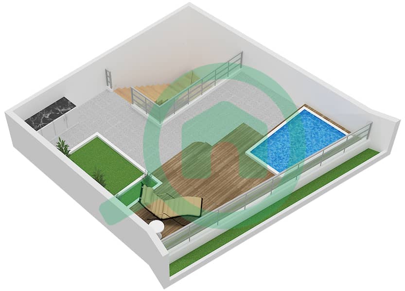 Orise by Beyond Podium - 3 Bedroom Apartment Type/unit CHALET B / UNIT C3,C6 Floor plan Floor Roof interactive3D