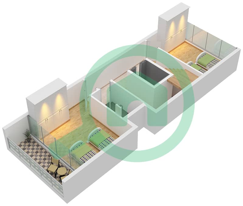 Verdana 7 - 3 Bedroom Townhouse Type A Floor plan Floor First interactive3D