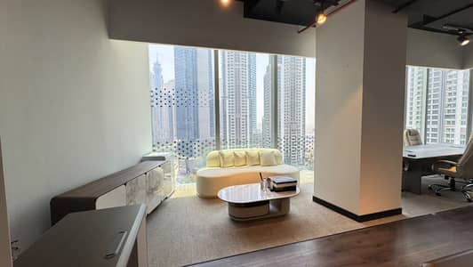 Office for Rent in Business Bay, Dubai - Luxury Office Space for Rent in The Opus Tower – Burj Khalifa View