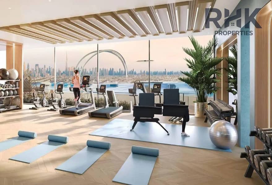 10 Fully equipped gym at Danube Oasis Dubai with Dubai skyline views and modern fitness equipment