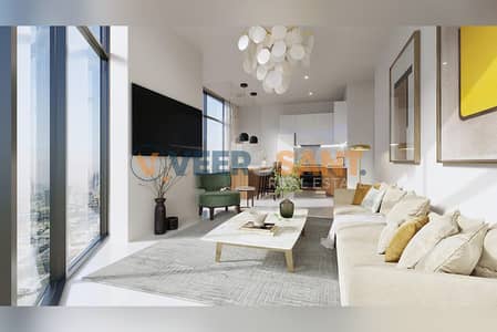 1 Schlafzimmer Wohnung zum zum Verkauf in Business Bay, Dubai - apt-1b-livingroom. jpg 1 Schlafzimmer Wohnung zum zum Verkauf in Business Bay, Dubai - apt-1b-livingroom. jpg