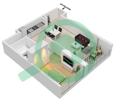 Forte 2 - 1 Bedroom Apartment Unit 3 FLOOR 7-29 Floor plan