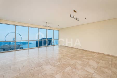 2 Bedroom Apartment for Rent in Jumeirah Beach Residence (JBR), Dubai - Hotel Apartment |High Floor | Ain Dubai & Sea View
