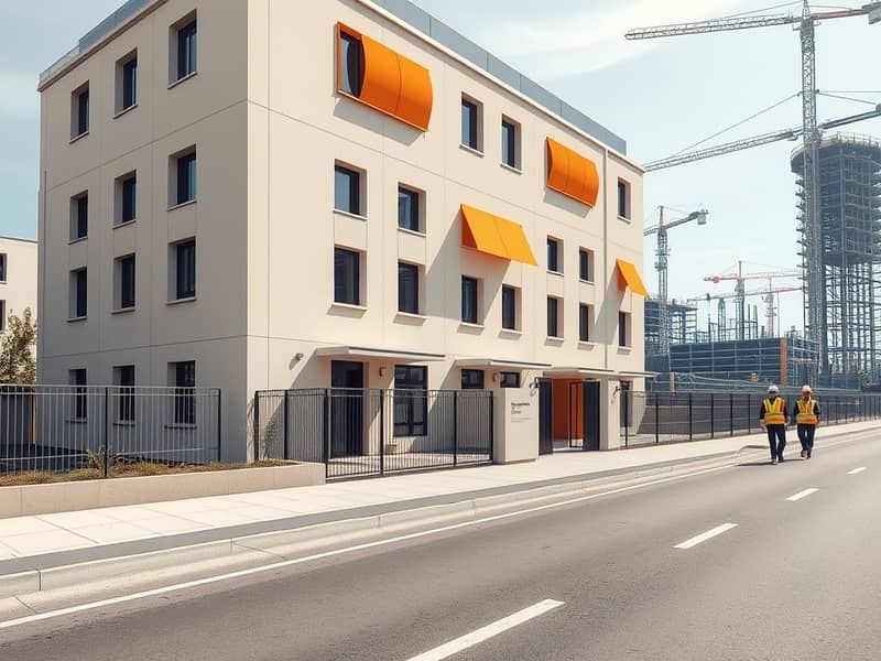 A_realistic_daytime_exterior_architectural_view_outside_view_of_a_modern_staff_accommodation_building_for_a_construction_project. _The_building_is_3_4_storeys_simple_rectangular_massing_light_beige_cream_facade_panels. jpeg A_realistic_daytime_exterior_architectural_view_outside_view_of_a_modern_staff_accommodation_building_for_a_construction_project. _The_building_is_3_4_storeys_simple_rectangular_massing_light_beige_cream_facade_panels. jpeg